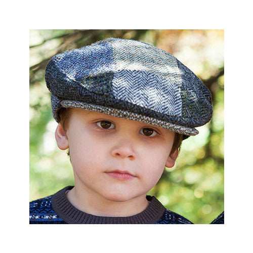 The Children's "Countryside" Harris Tweed Patchwork Flat Cap by Glen Appin of Scotland