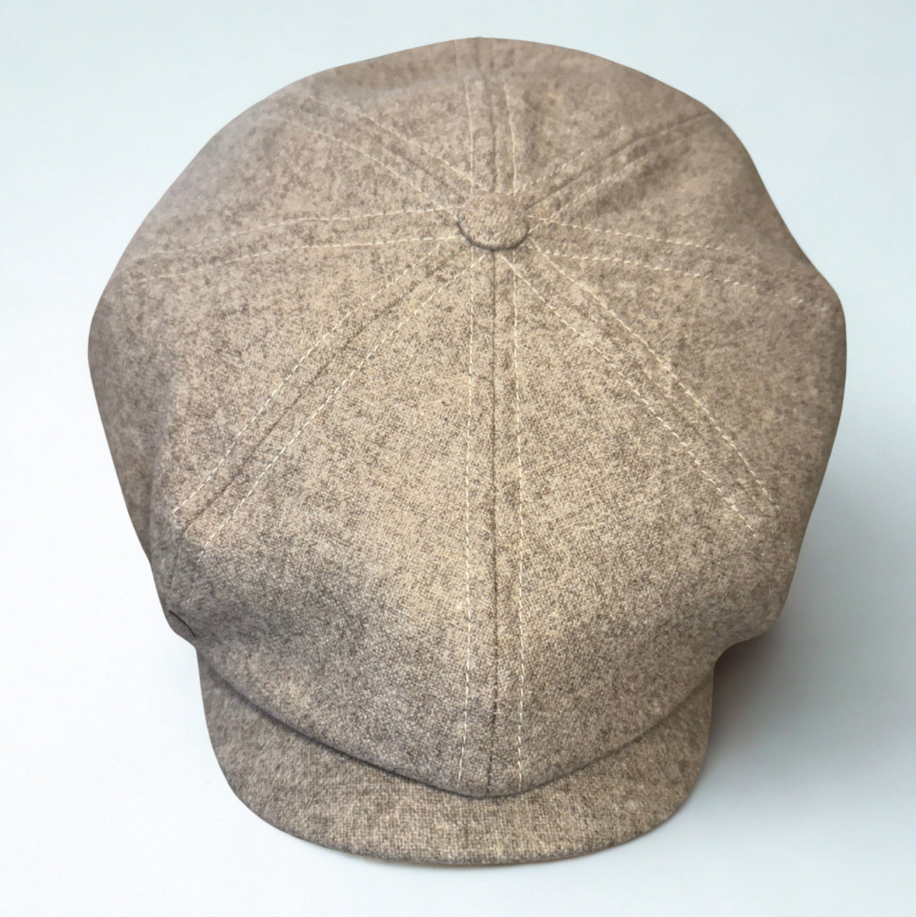 Laird Hatters Loden Wool Newsboy in Oatmeal color at FunkyBrims.