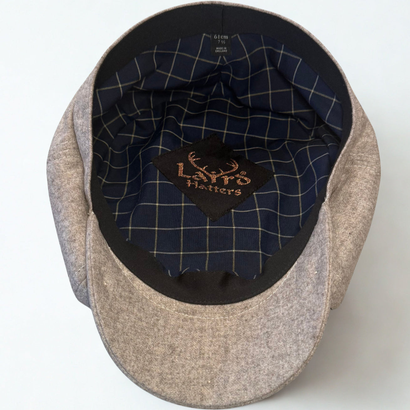 Laird Hatters Loden Wool Newsboy in Oatmeal color at FunkyBrims.