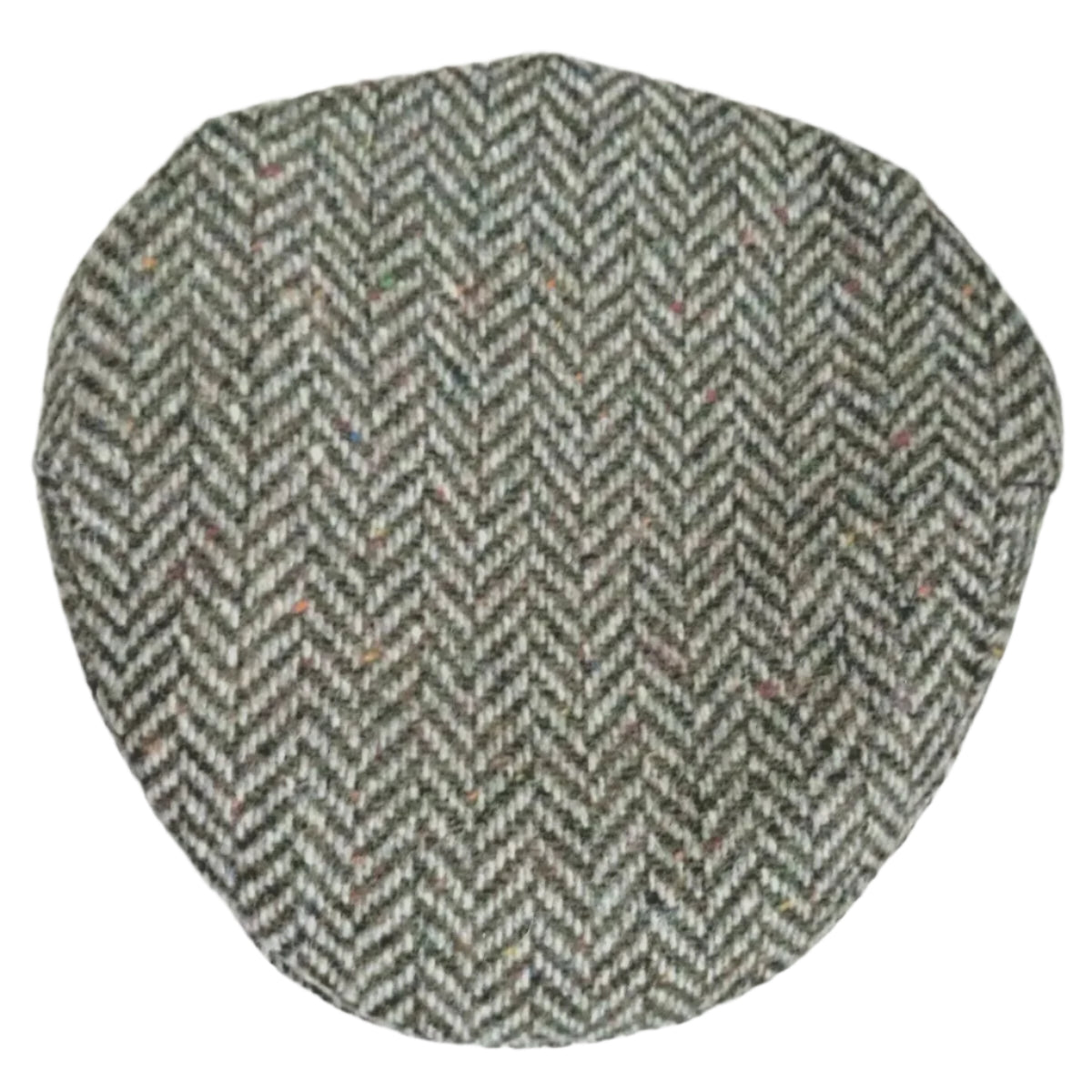 The Vintage Cap Tweed in Green and Gray Herringbone by Hanna Hats of Donegal