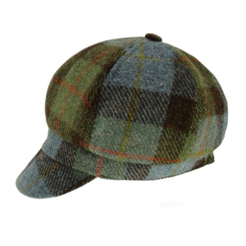 Harris Tweed One Size Ladies Cap in MacLeod Tartan by Glen Appin of Scotland