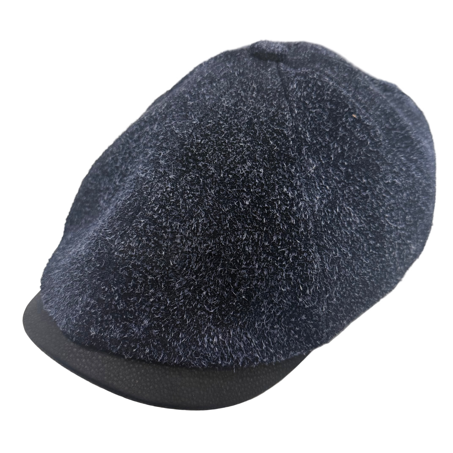 Luxury Deep Blue Italian Leather cap by Alfonso d'Este at FunkyBrims