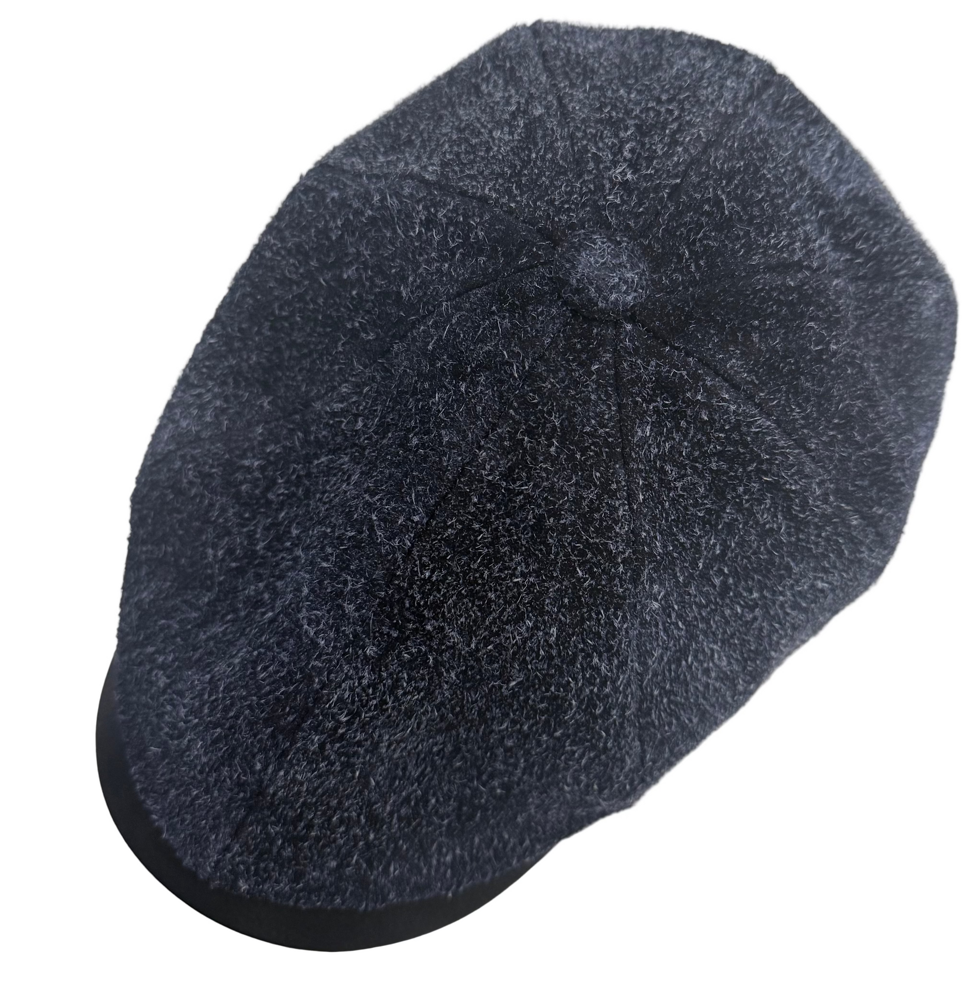 Luxury Deep Blue Italian Leather cap by Alfonso d'Este at FunkyBrims