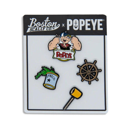 The Popeye Cap Pin Set by Boston Scally Co. (4 Pin Set)