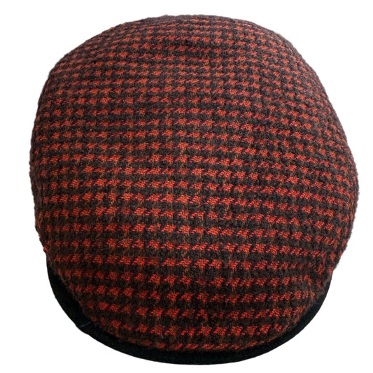 The "Red and Black Hound" Flat Cap by Alfonso D'Este