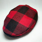 Lumberjack Flat Red Buffalo Plaid Cap by Laird Hatters x FunkyBrims 