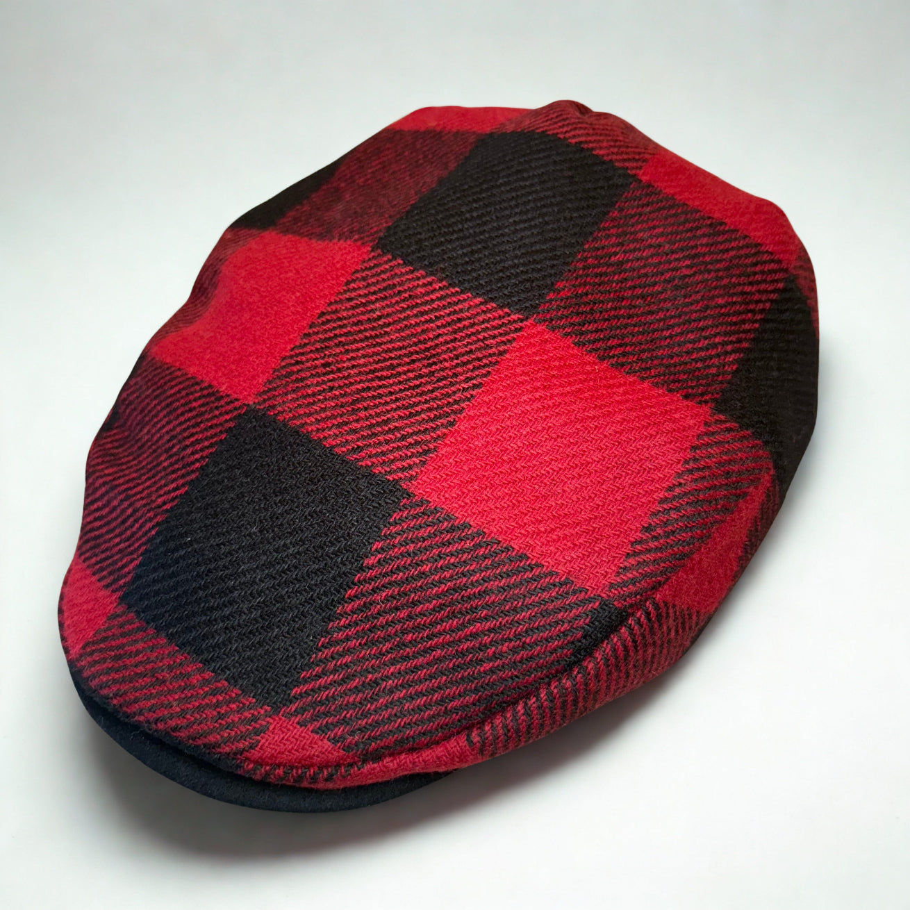 Lumberjack Flat Red Buffalo Plaid Cap by Laird Hatters x FunkyBrims 