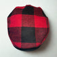 Lumberjack Flat Red Buffalo Plaid Cap by Laird Hatters x FunkyBrims 