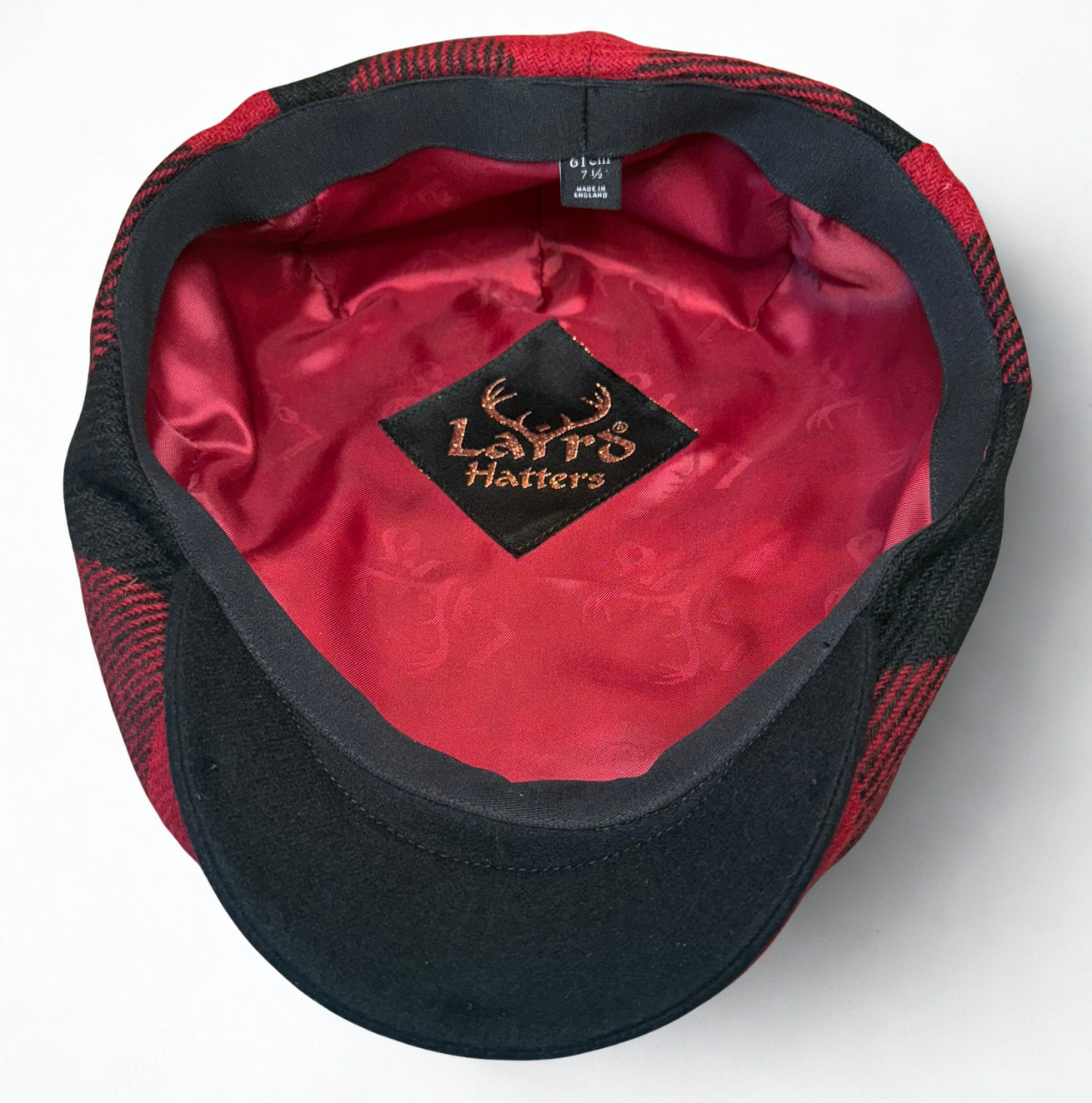 Lumberjack Flat Red Buffalo Plaid Cap by Laird Hatters x FunkyBrims 