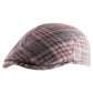 The "Rouge Plaid" Italian Silk and Linen Flat Cap by Alfonso D'Este