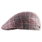 The "Rouge Plaid" Italian Silk and Linen Flat Cap by Alfonso D'Este