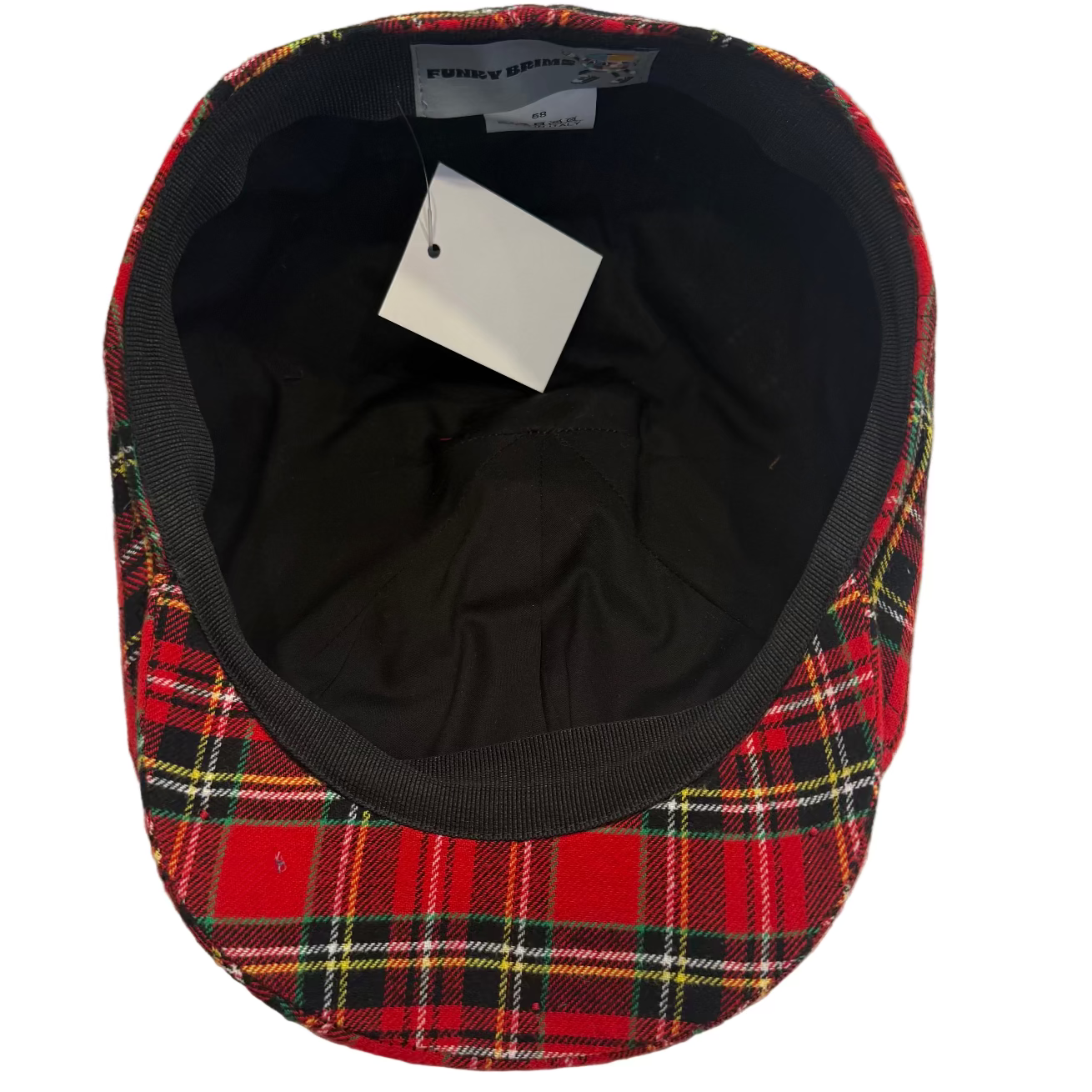 Royal Stewart Tartan Newsboy Cap by FunkyBrims.  100% Wool made in Italy.