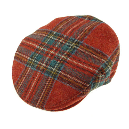 The Shetland Wool Royal Stewart Tartan Flat Cap by Glen Appin of Scotland