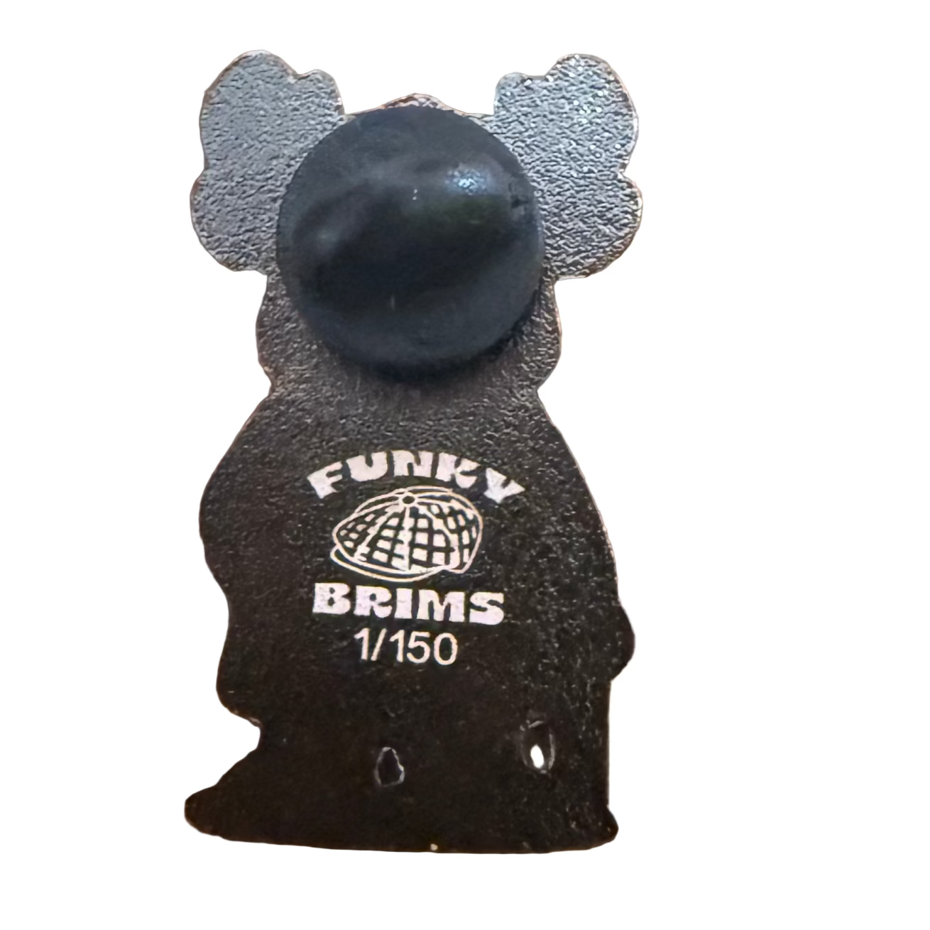 Rudolph Rednose Reindeer Enamel Christmas cap pin by Funkybrims.