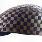 The Blue Checkerboard Flat Cap by Alfonso d'Este