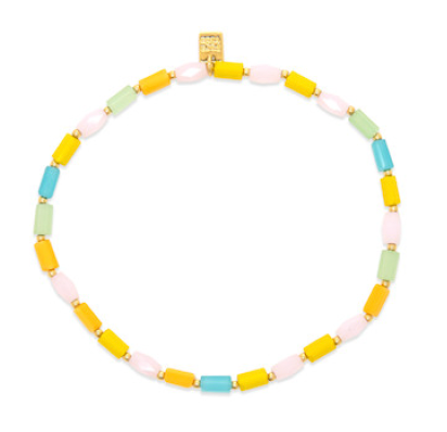 Neon Lights Tube Bead Stretch Anklet