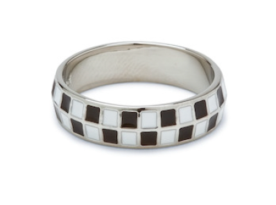 Pura Vida Silver Checkerboard Ring