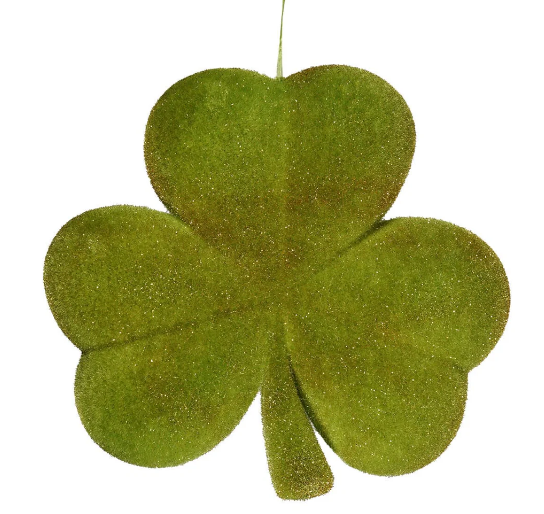 Small Flocked Shamrocks