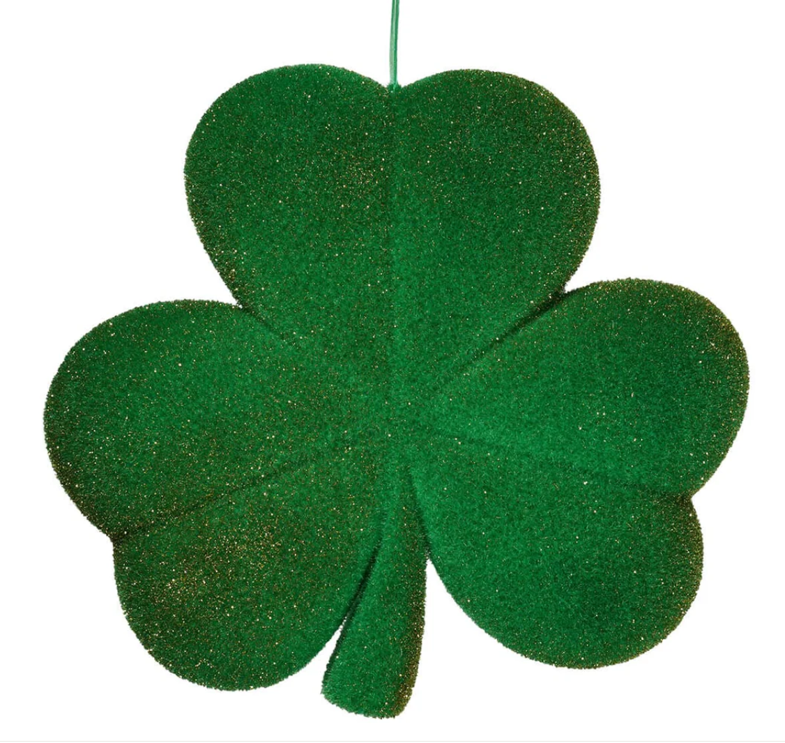 Small Flocked Shamrocks