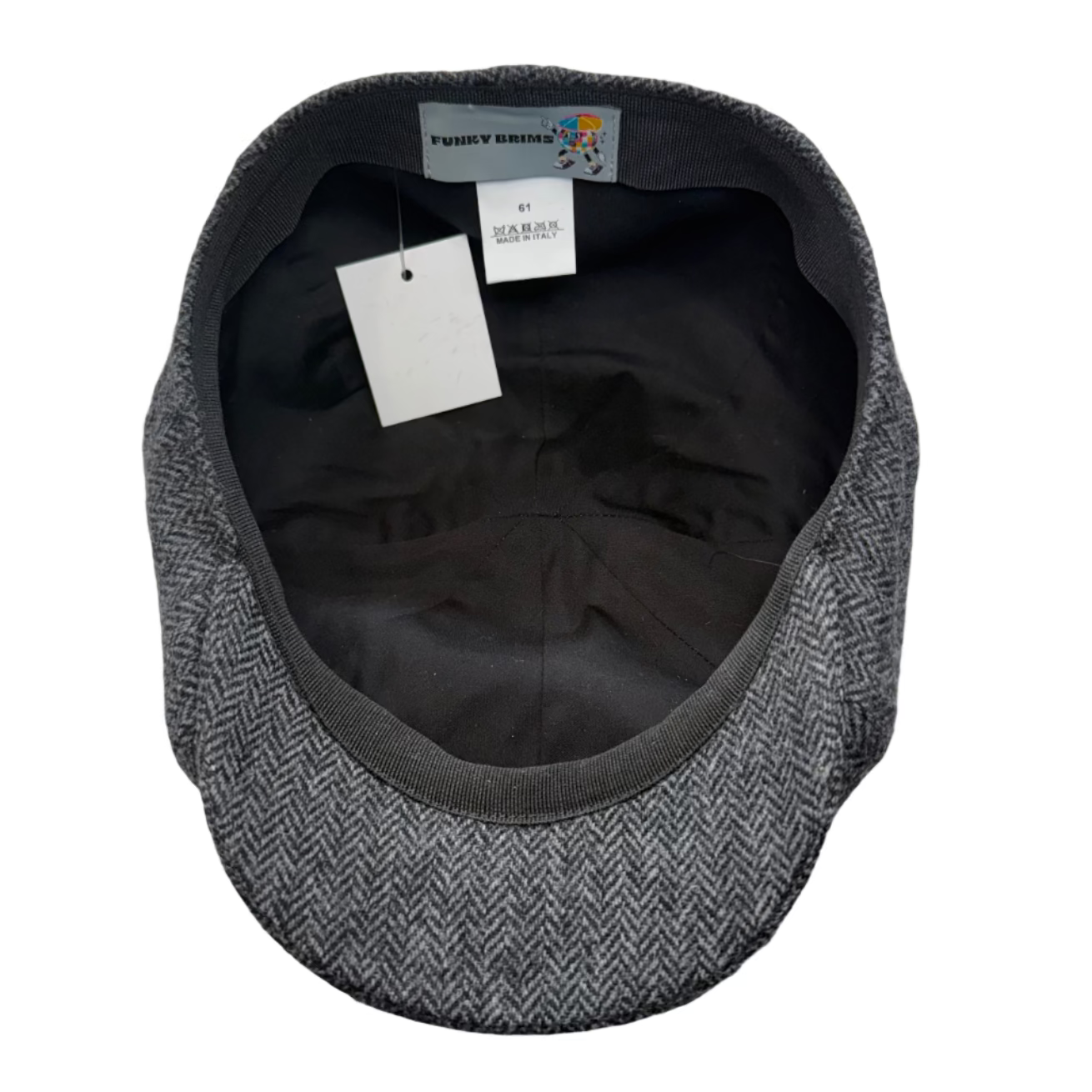 Tommy Shelby Newsboy Cap by FunkyBrims. Gray Herringbone