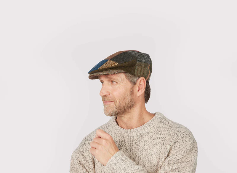 The Tweed Vintage Patchwork Cap in all colors by Hanna Hats of Donegal