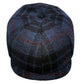 Winchester plaid Newsboy by FunkyBrims. Italian made 100% wool blue and black pattern.
