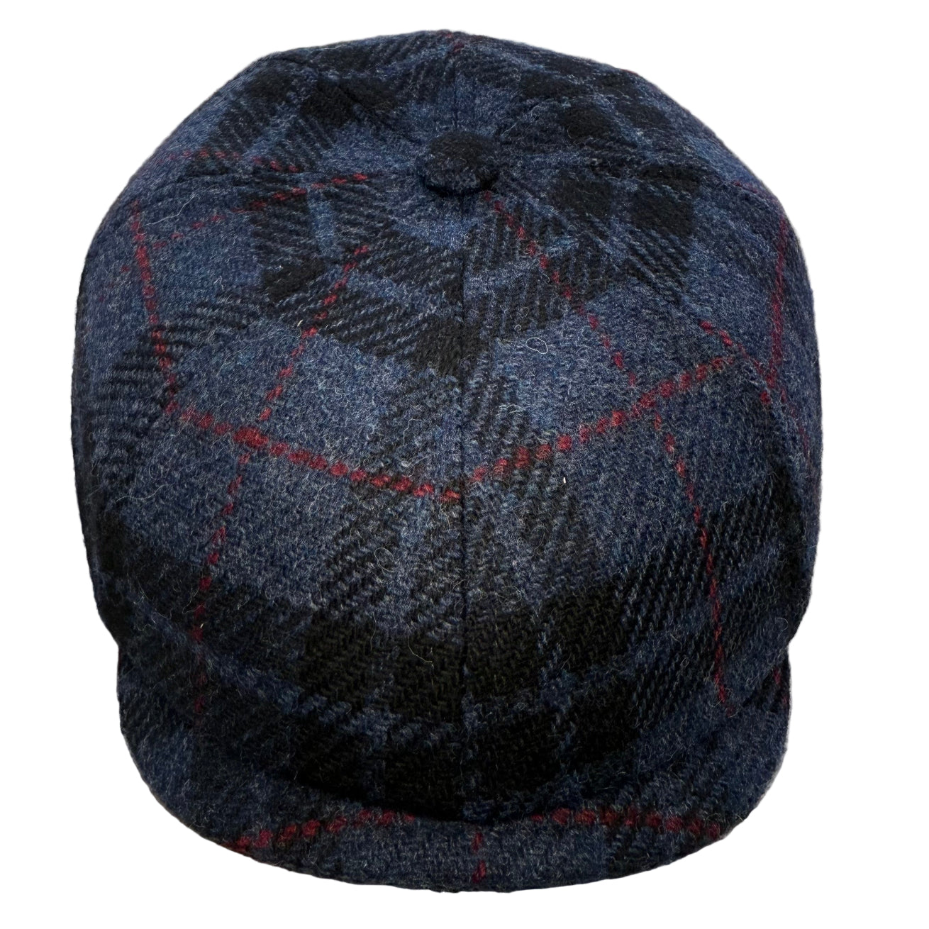 Winchester plaid Newsboy by FunkyBrims. Italian made 100% wool blue and black pattern.