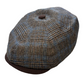 Windsor Check Blue and Brown Newsboy cap by FunkyBrims