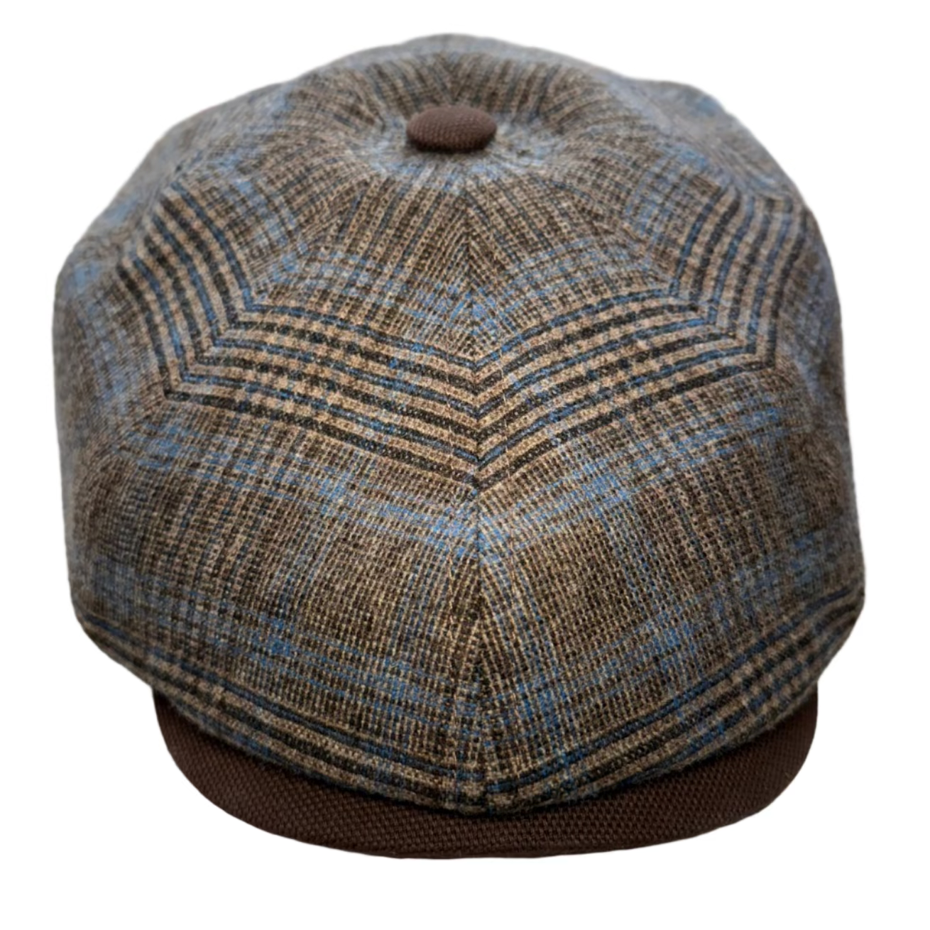 Windsor Check Blue and Brown Newsboy cap by FunkyBrims