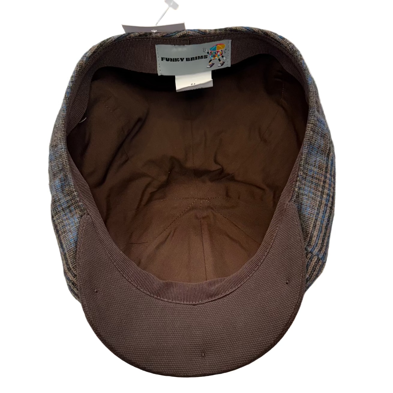 Windsor Check Blue and Brown Newsboy cap by FunkyBrims