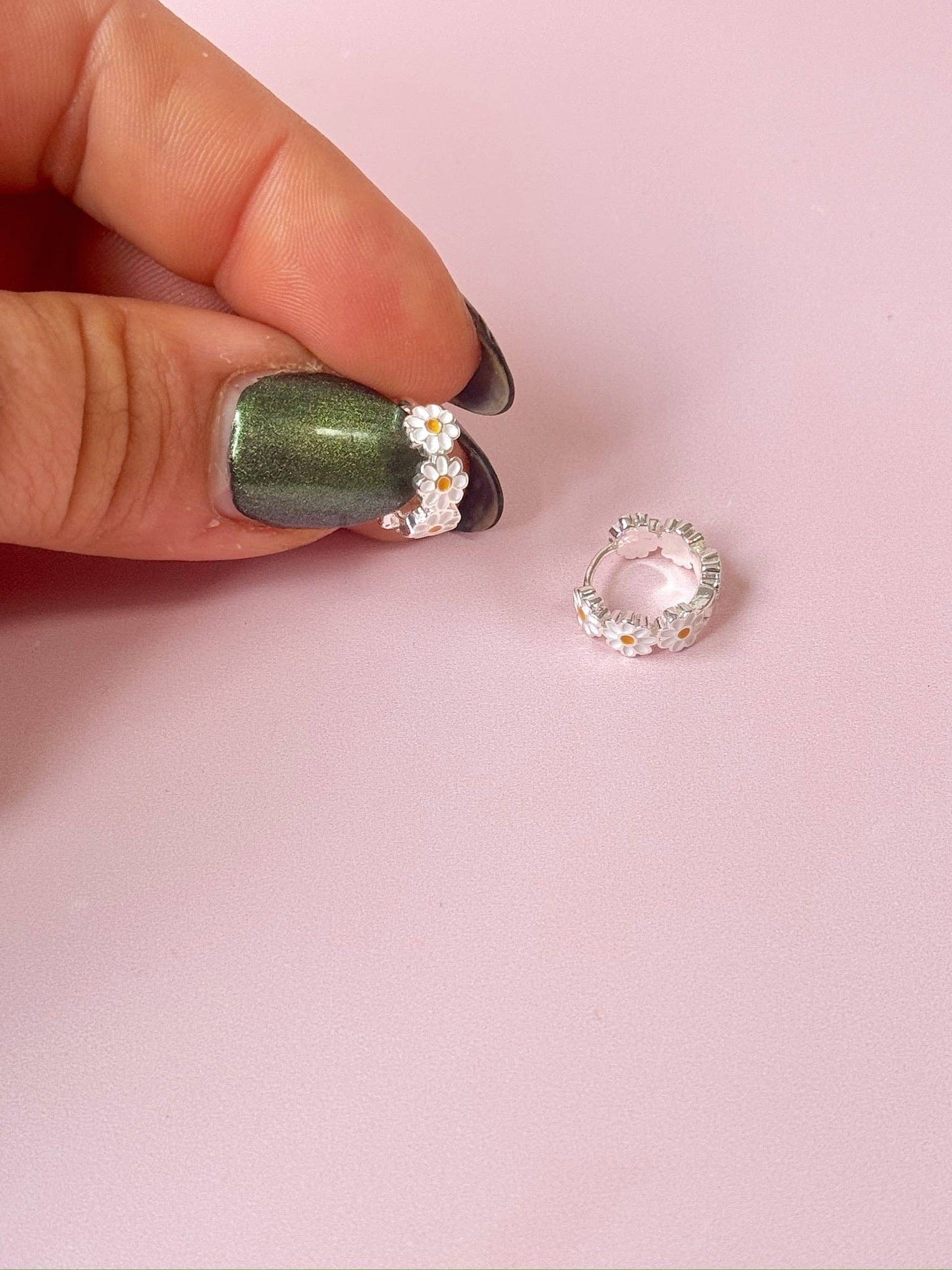 Daisy Mini Hoop Earrings