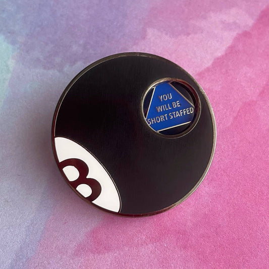 Unmagic Eight Ball Spinning Cap Pin