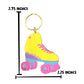 Roller Skate Preppy Gold Keychain