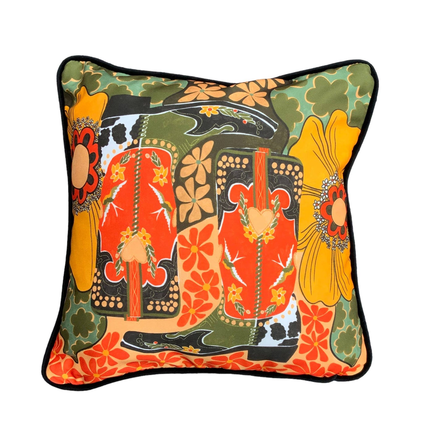 Cowboy Boots Pillow Cover