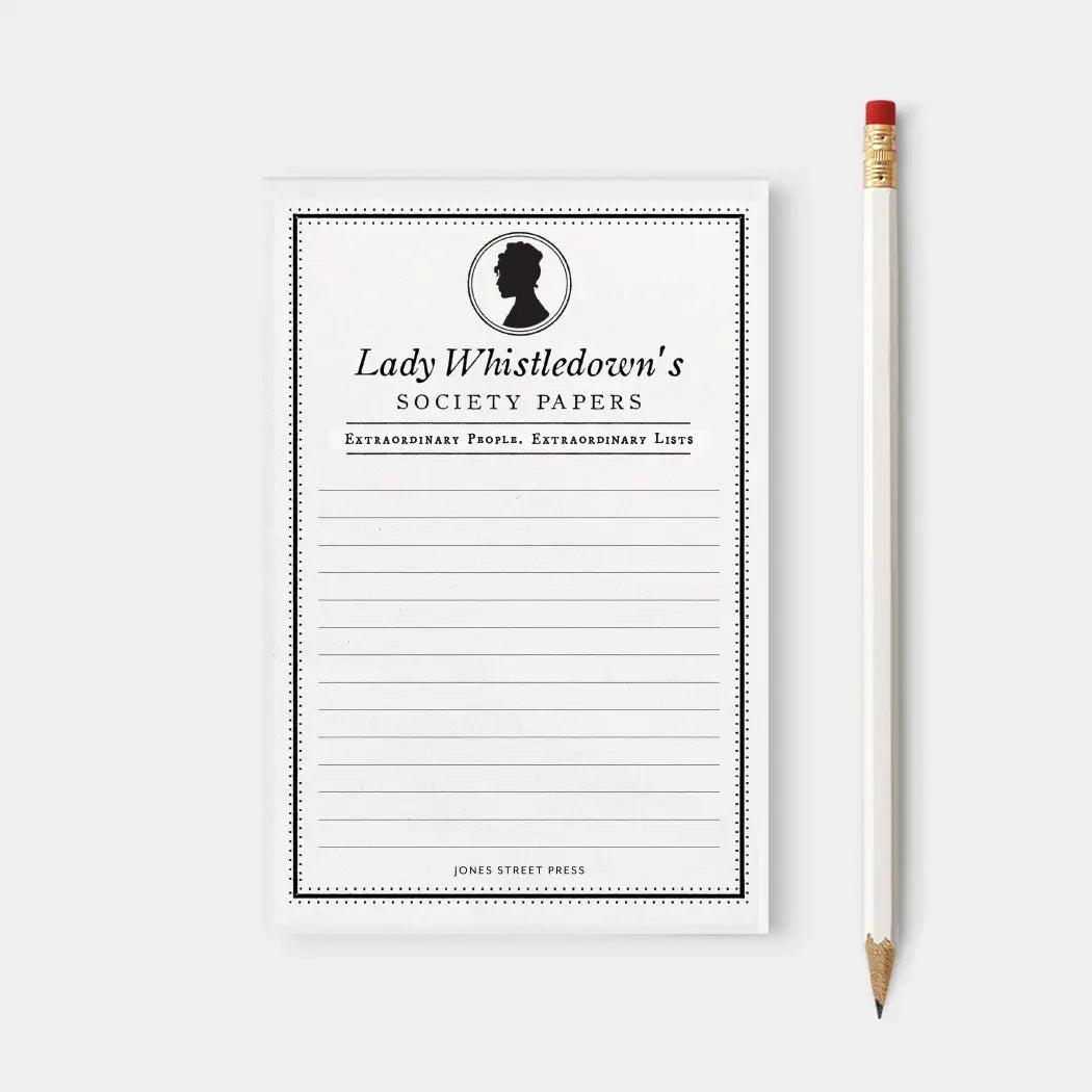 Elegant Lady Whistledown Bridgerton-Inspired Notepad