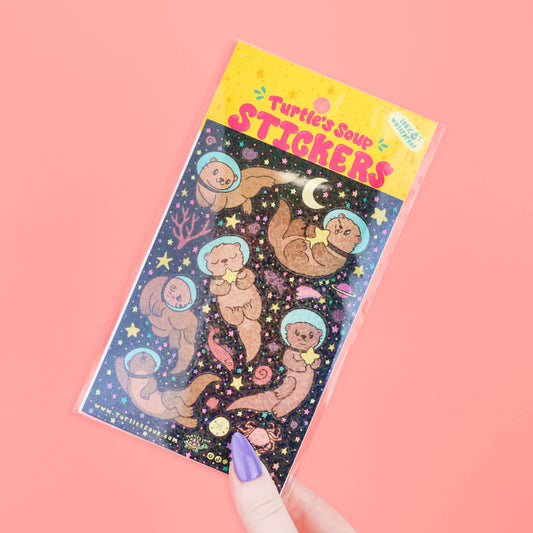 Otter This World Space Vinyl Sticker Sheet