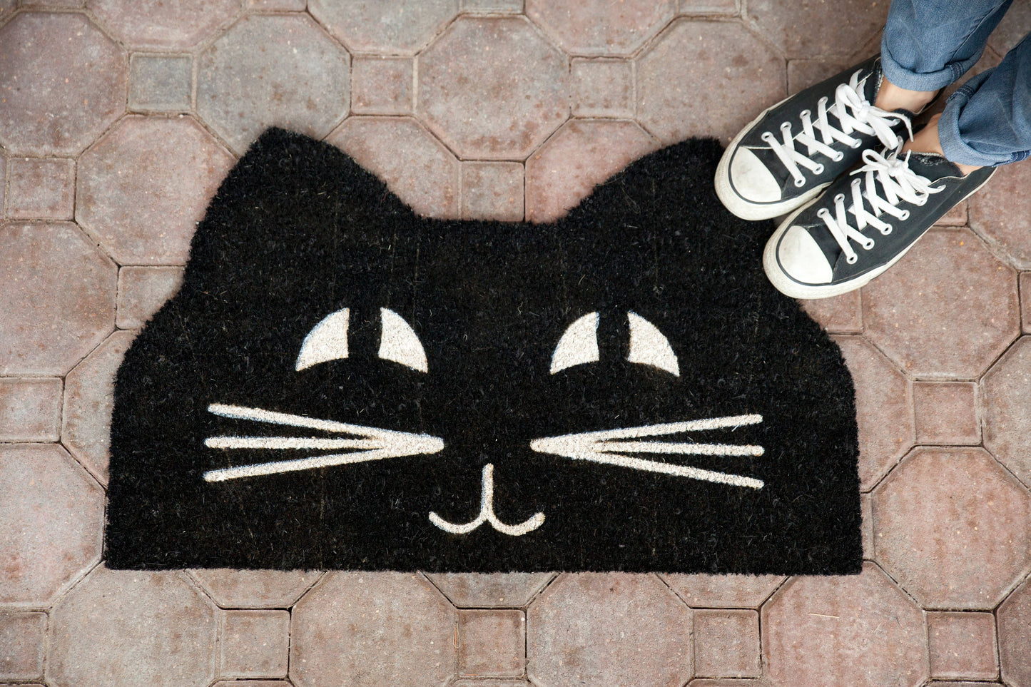 Cat Face Coir Doormat