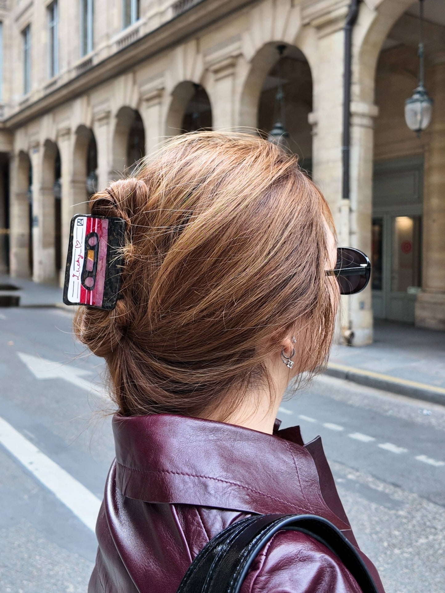 Hand-painted Lucky Cassette Claw Hair Clip