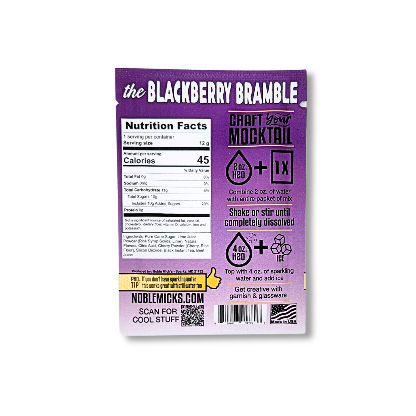 The Blackberry Bramble Single Serve Mocktail