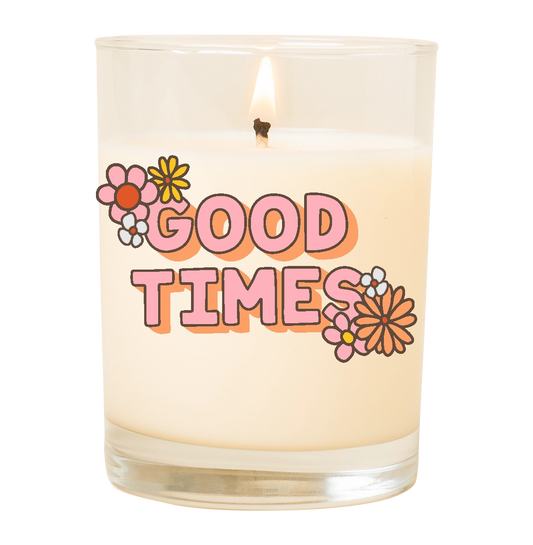 Good Times Rock Glass Candle