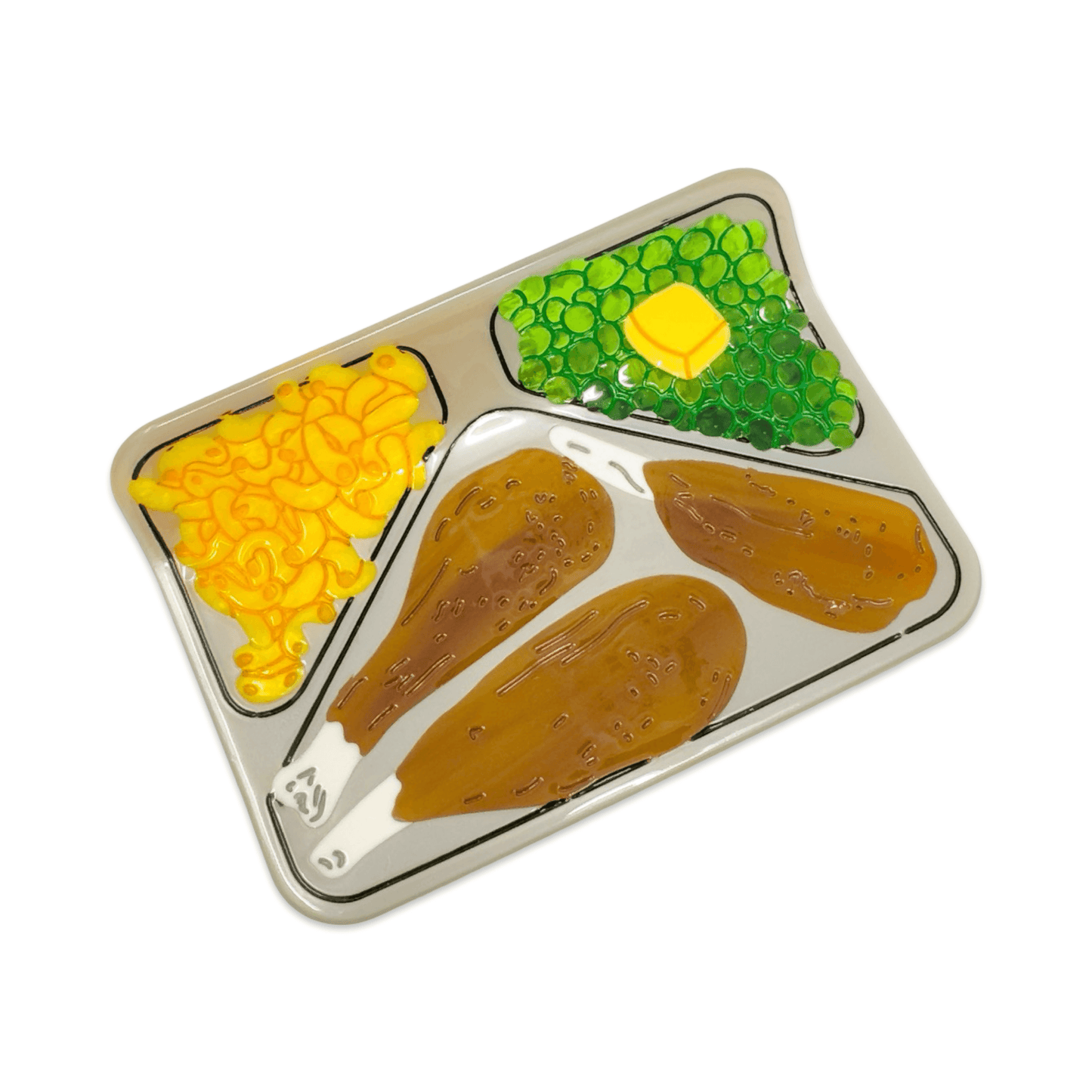 Large TV Dinner Hair Claw Clip