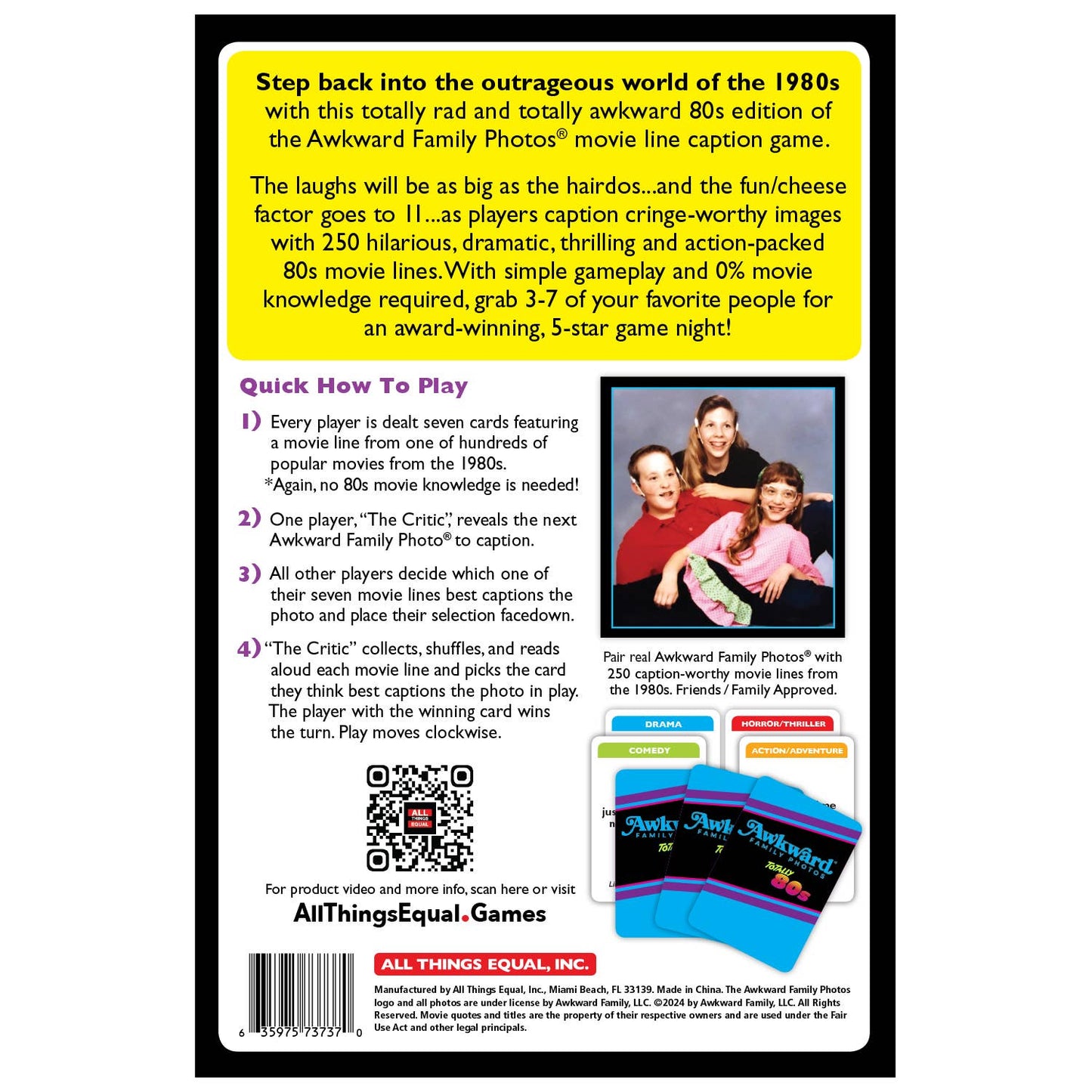 Awkward Family Photos Totally 80s Game