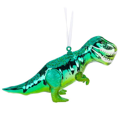 Green Dinosaur Ornament-5.5"L
