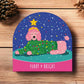 Holidays Card - Pink Poodle: Furry and Bright