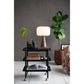 Metal Table Lamp w/ Pleated Fabric Shade & Inline Switch