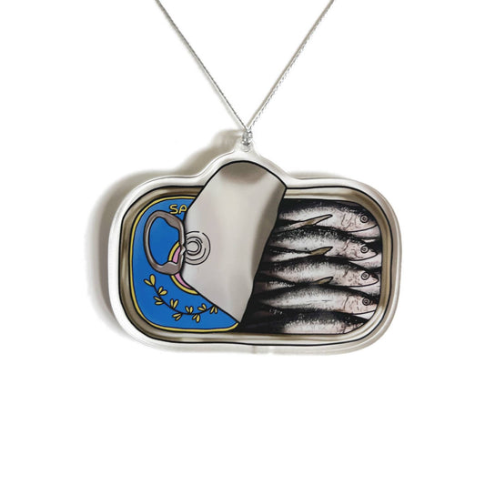Retro Tinned Sardine Fish Christmas Ornament