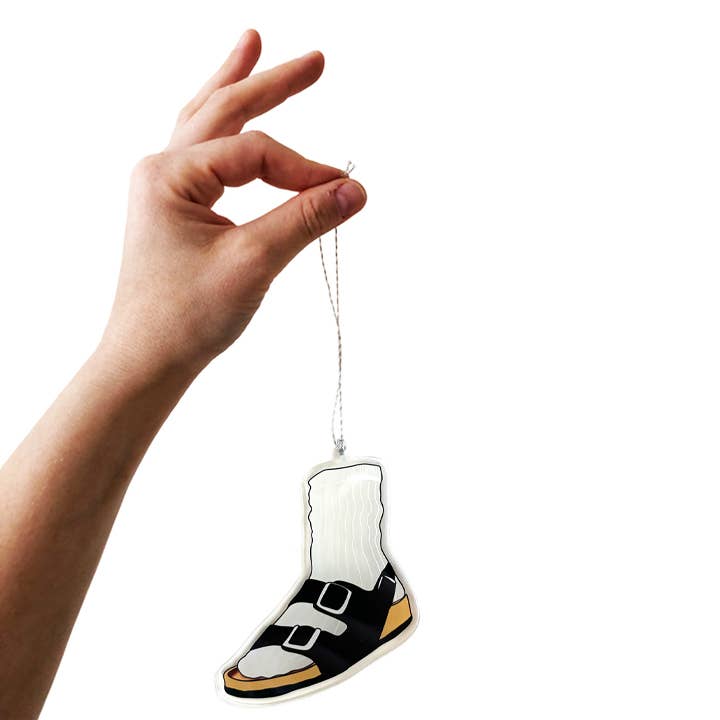 Socks and Sandals Birkenstocks Christmas Ornament