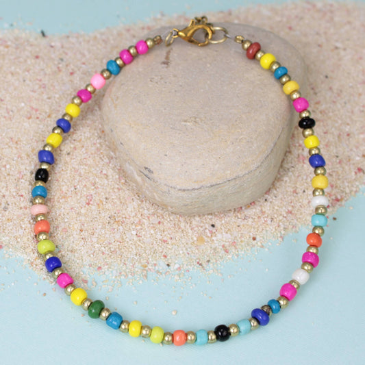 Festival of Color Bead Anklet