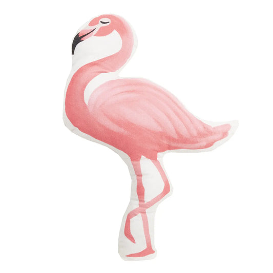 Flamingo Shaped Printed Pillow