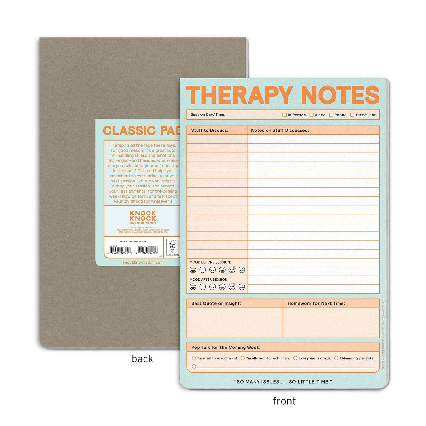 Therapy Notes Pad